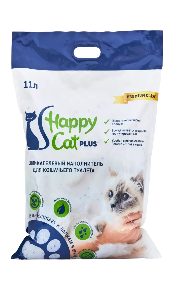 

Впитывающий наполнитель Happy Cat plus силикагелевый, 11 л, нейтральный