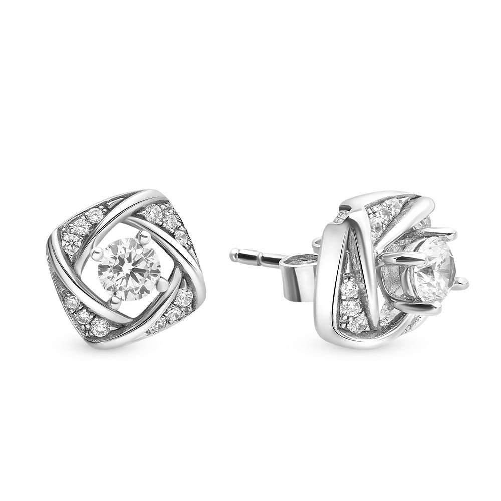 

Серьги из серебра с фианитом 585Gold 702004715, 702004715