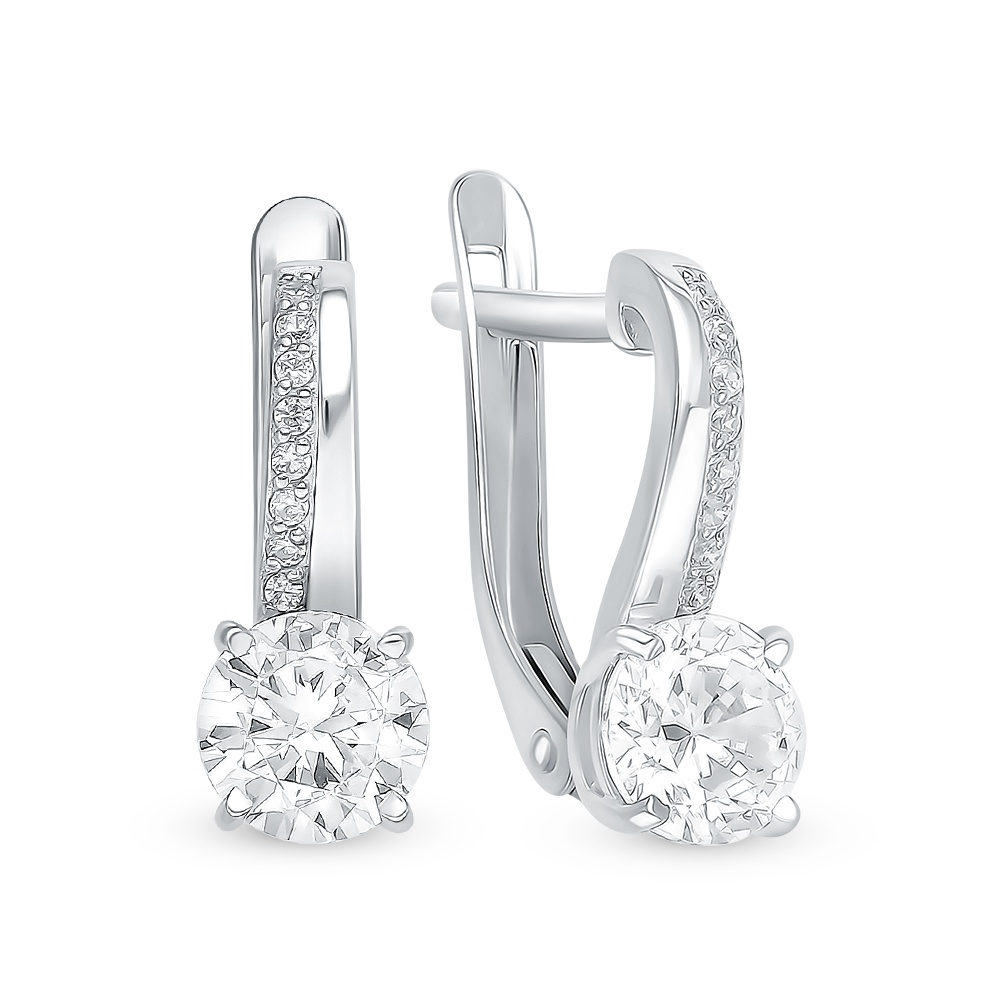 

Серьги из серебра 585Gold 702004777, фианит, 702004777