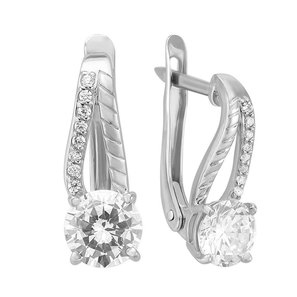 

Серьги из серебра с фианитом 585Gold 702004771, 702004771