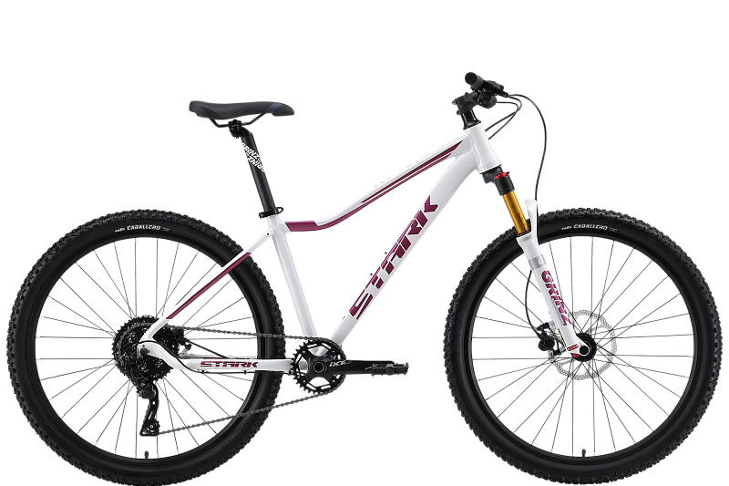 Велосипед STARK Viva 27.5 HD 2024 белый перламутр-сиреневый металлик 16