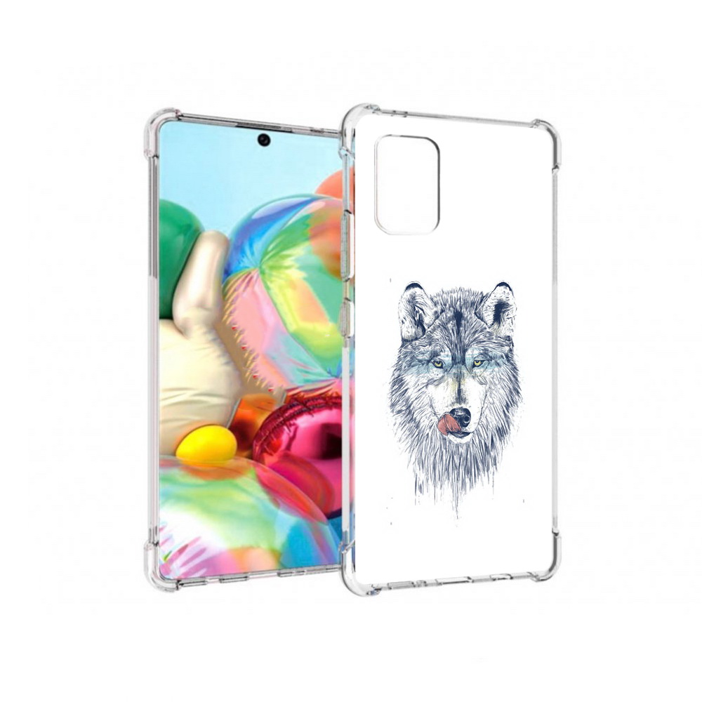 

Чехол MyPads Tocco для Samsung Galaxy A71 голодгый волк (PT226912.529.292), Прозрачный, Tocco