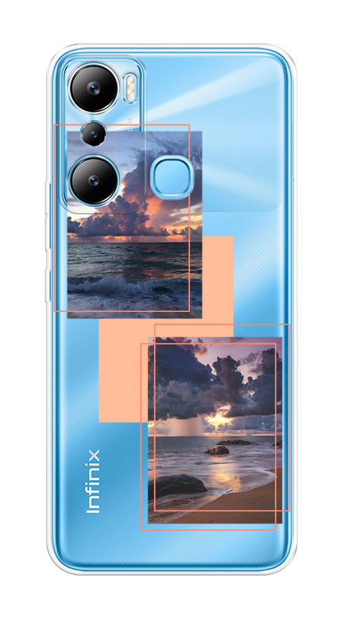 

Чехол на Infinix HOT 20i "Sky collage", Розовый;прозрачный;синий, 3102950-1