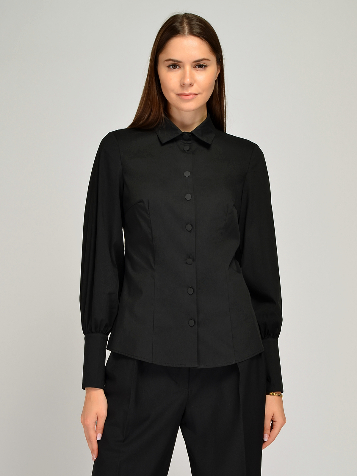 Блуза женская Каляев 66837 черная 44 RU
