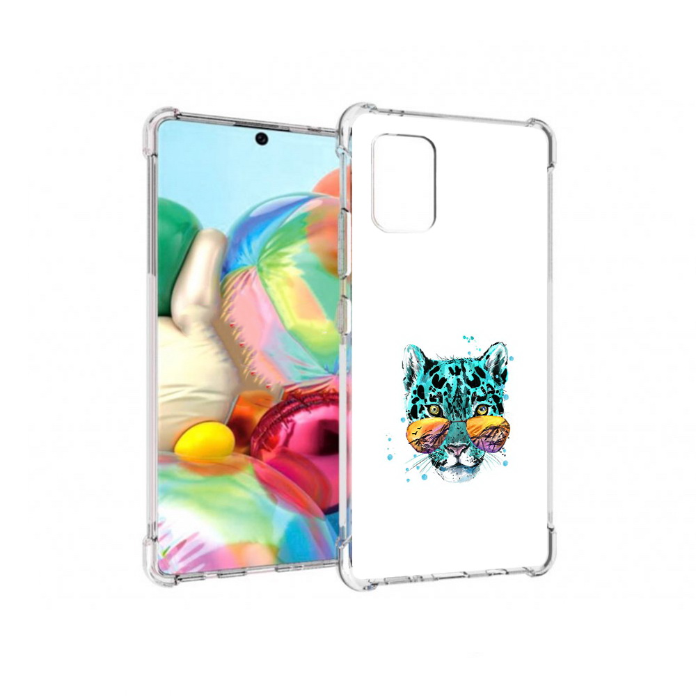 

Чехол MyPads Tocco для Samsung Galaxy A71 голубой лео (PT226912.529.294), Прозрачный, Tocco