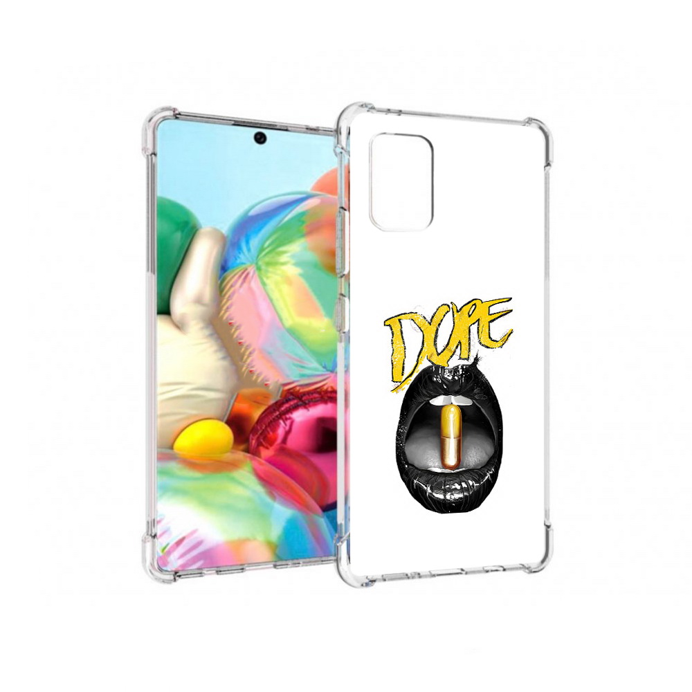 

Чехол MyPads Tocco для Samsung Galaxy A71 губы (PT226912.529.303), Прозрачный, Tocco