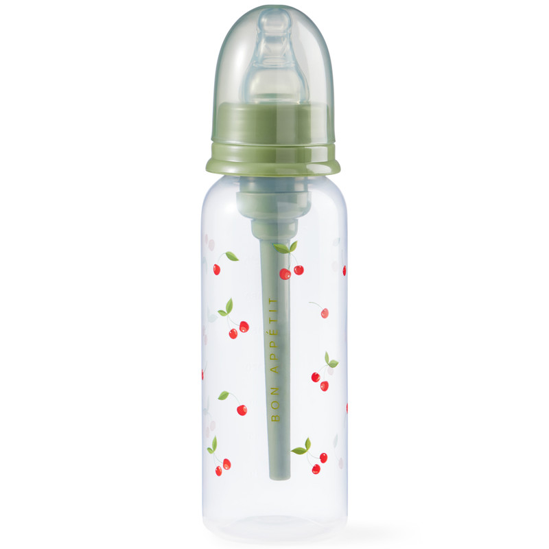 Бутылочка для кормления от 0 месяцев Happy Baby 250 мл зеленая с вишенками 453₽