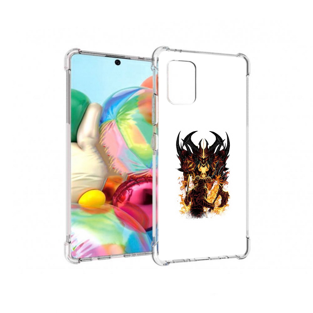 

Чехол MyPads Tocco для Samsung Galaxy A71 демон shadow fiend (PT226912.529.318), Прозрачный, Tocco