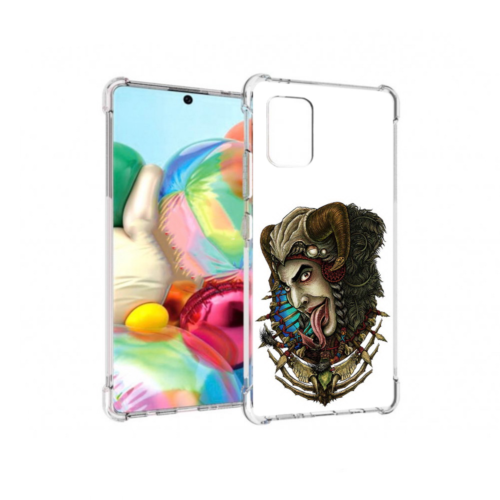 

Чехол MyPads Tocco для Samsung Galaxy A71 длинный язык (PT226912.529.330), Прозрачный, Tocco