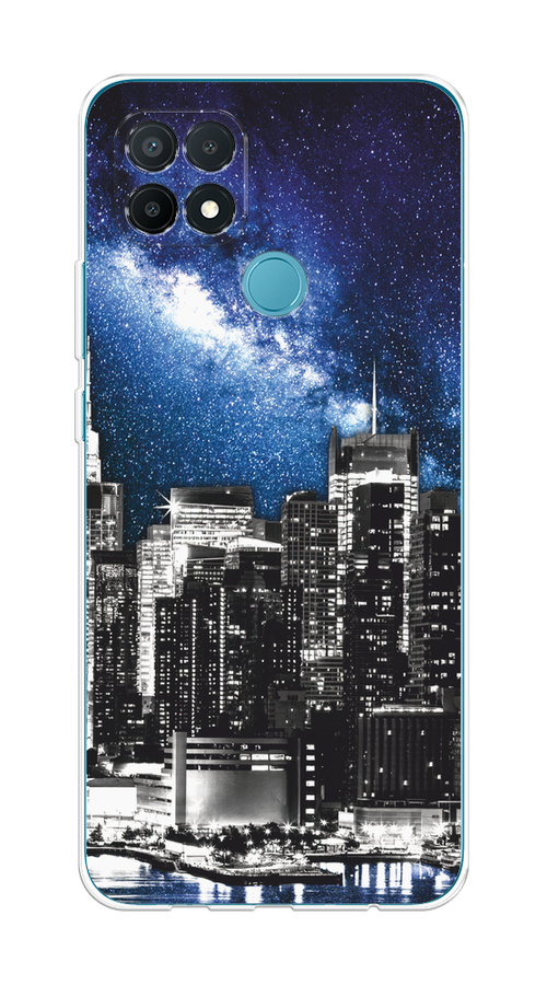 

Чехол на Oppo A15/A15s "Космический Нью-Йорк", Синий;серый, 255650-1
