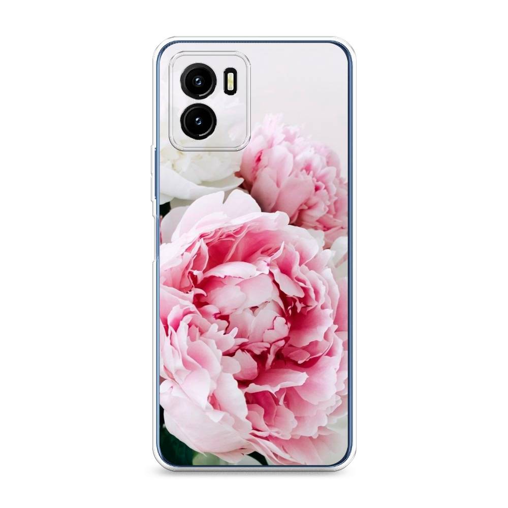 

Чехол для Vivo Y15s "Розовые и белые пионы", Розовый;белый, 265650-2