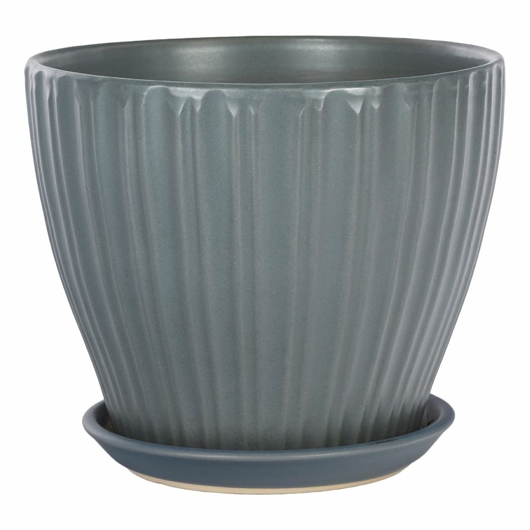 

Цветочное кашпо Shine Pots серый 1 шт.