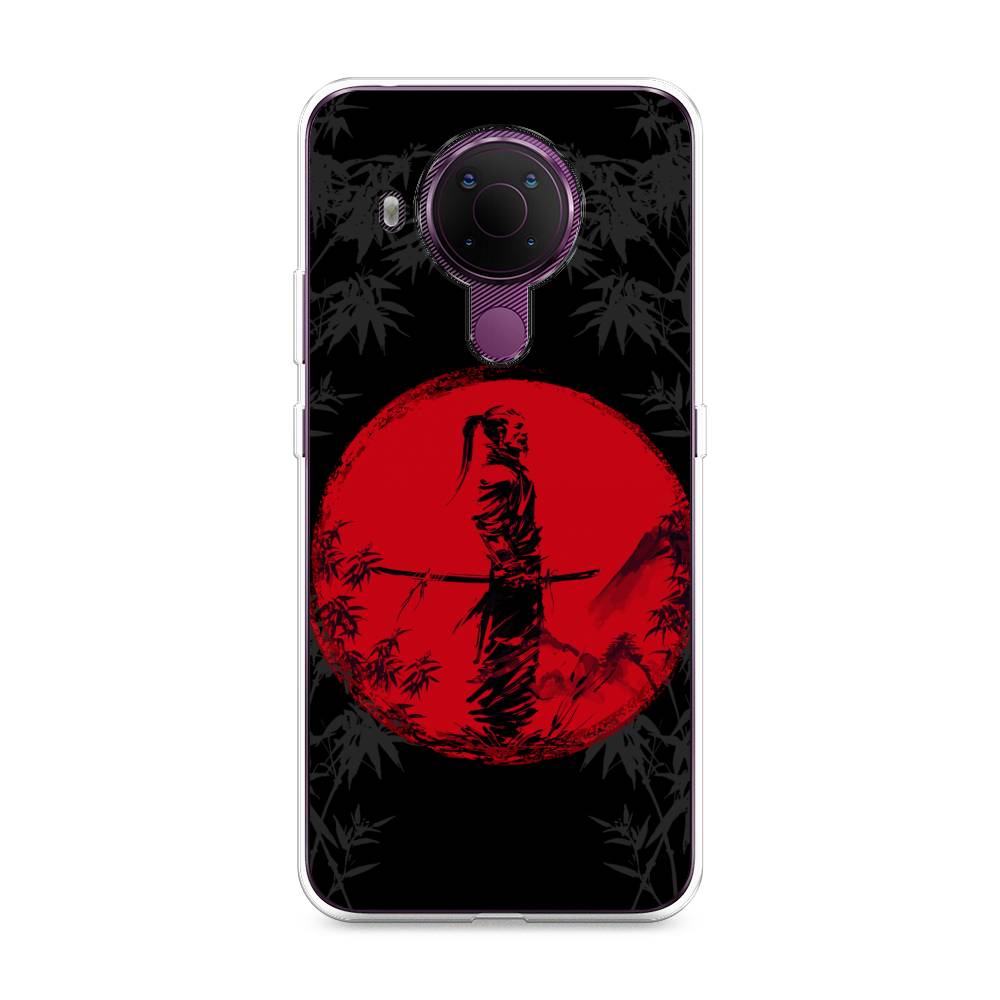 

Чехол на Nokia 5.4 "Самурай на красном фоне", Черный;красный;серый, 123650-4