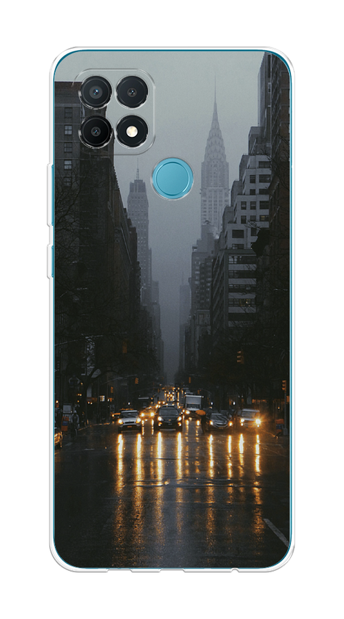 

Чехол на Oppo A15/A15s "Дождливый Нью Йорк", Черный;серый, 255650-1