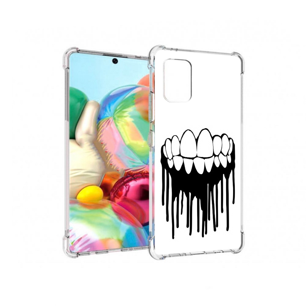 

Чехол MyPads Tocco для Samsung Galaxy A71 зубы (PT226912.529.372), Прозрачный, Tocco