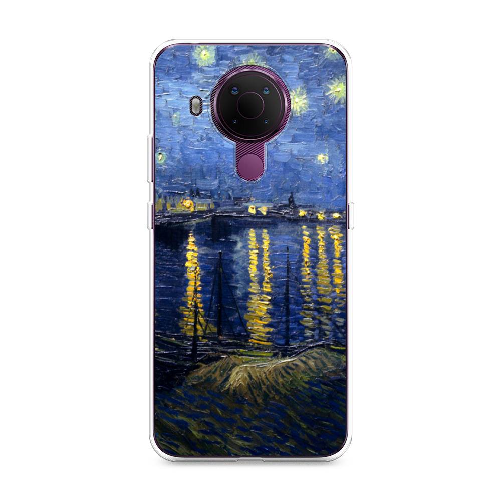 

Чехол на Nokia 5.4 "Звездная ночь над Роной", Синий;желтый, 123650-4