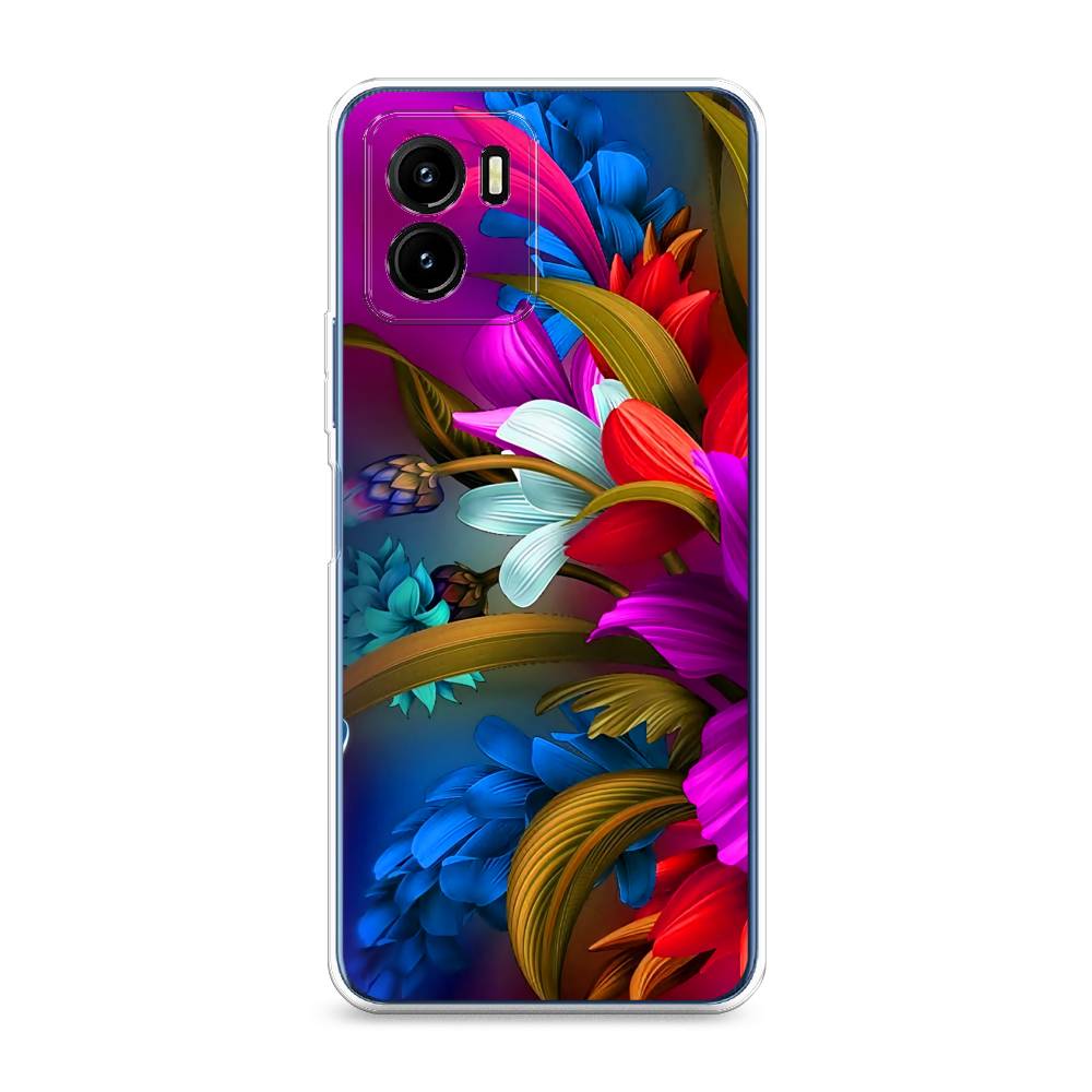 

Чехол для Vivo Y15s "Фантастические цветы", Фиолетовый;красный;синий, 265650-2