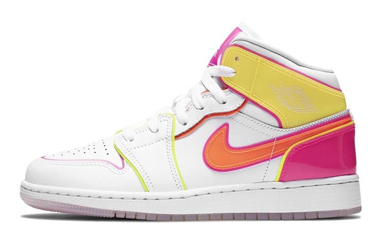 

Кеды унисекс Jordan Air Jordan 1 Mid GS белые 40 EU, Белый, Air Jordan 1 Mid GS