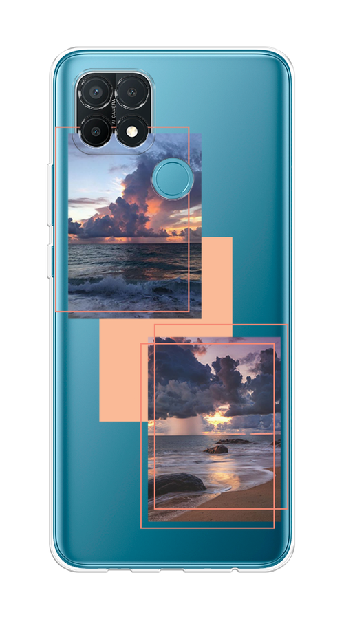 

Чехол на Oppo A15/A15s "Sky collage", Розовый;прозрачный;синий, 255650-1