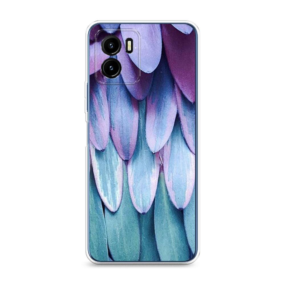 

Чехол для Vivo Y15s "Синее перо", Фиолетовый;голубой, 265650-3