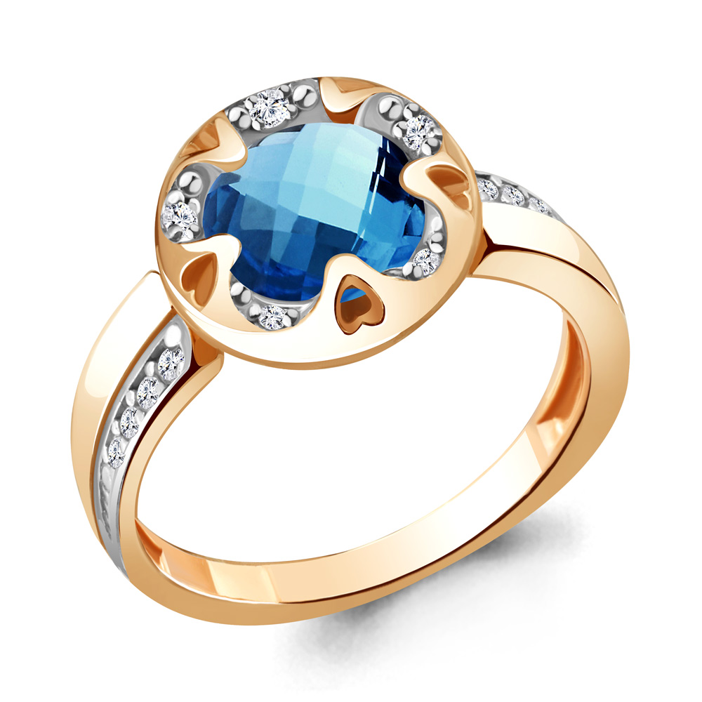 

Кольцо из серебра р. , AQUAMARINE 6920993А_925_з, 6920993А_925_з