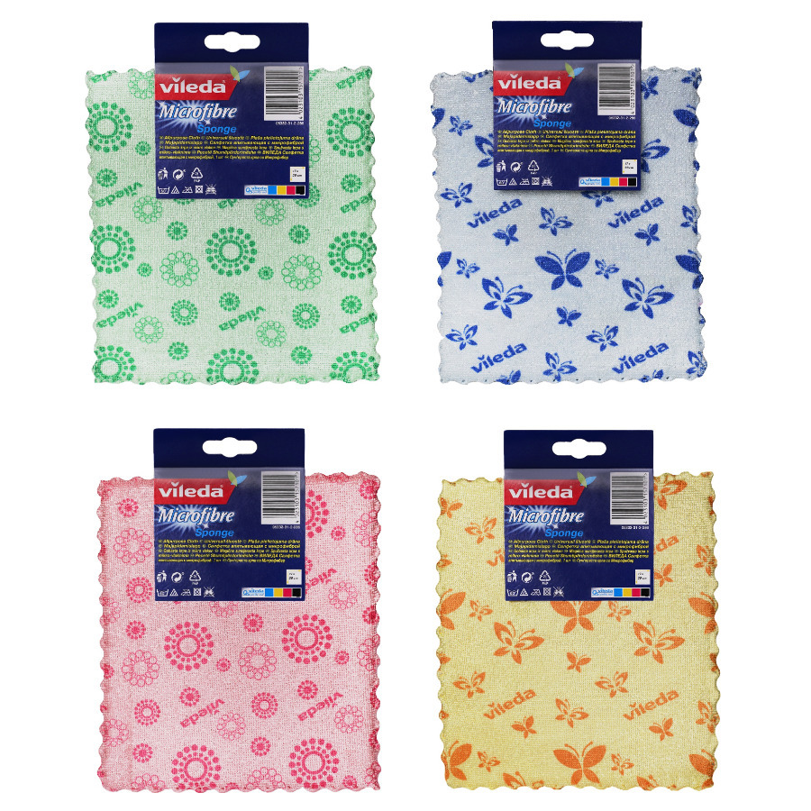 

Салфетки для уборки Vileda Microfibre 146510-4ММ 4 шт, Microfibre