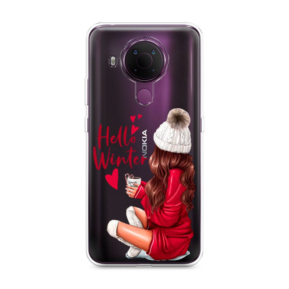 

Чехол на Nokia 5.4 "Hello winter", Красный;белый;коричневый, 123650-5