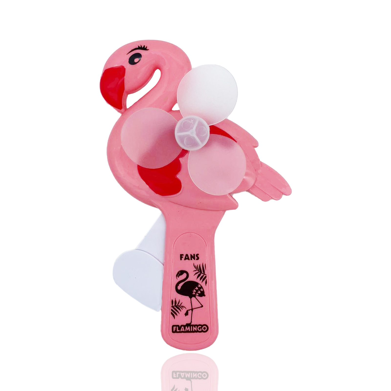 Детский ручной вентилятор Market toys lab с Фламинго розовый 20 см