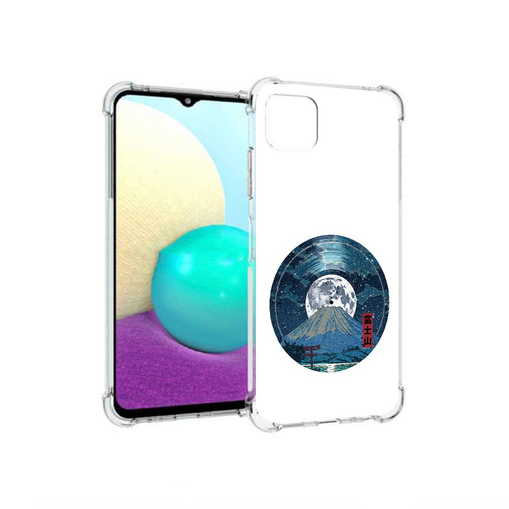 

Чехол MyPads Tocco для Samsung Galaxy A22 нарисованная виниловая гора с луной, Прозрачный, Tocco