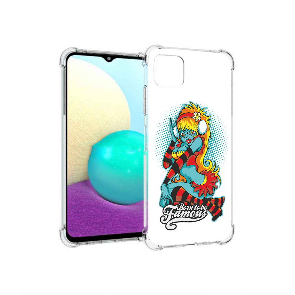 

Чехол MyPads Tocco для Samsung Galaxy A22 нарисованная девушка в наушниках, Прозрачный, Tocco