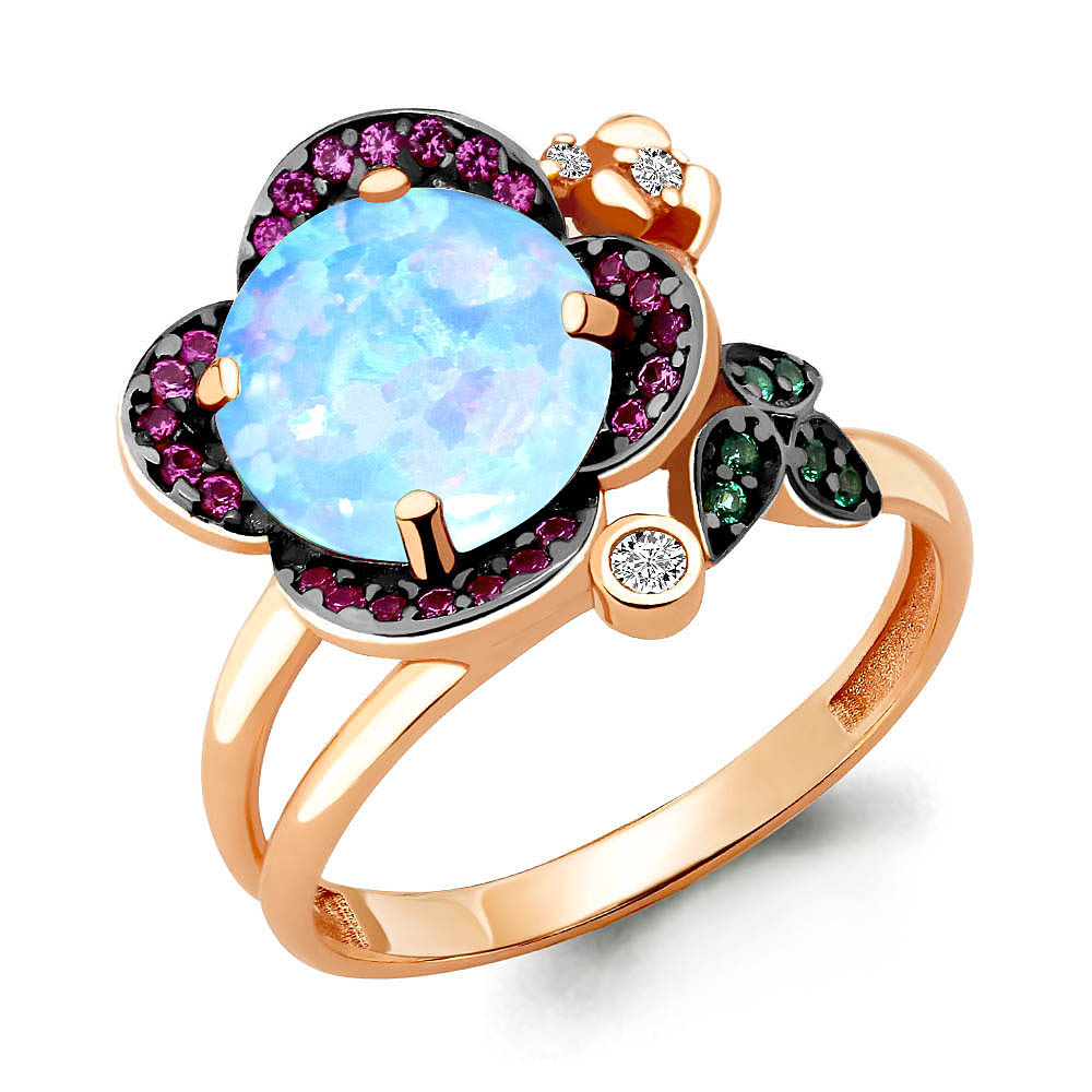 

Кольцо из серебра р. , AQUAMARINE 6598897ВГ_925_з, 6598897ВГ_925_з
