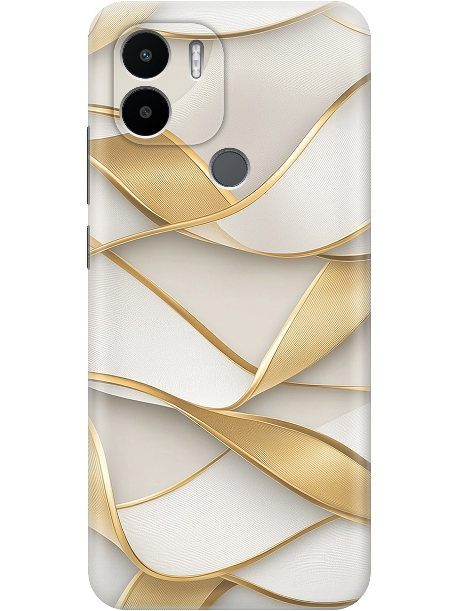 

Силиконовый чехол на Xiaomi Redmi A1+ / A2+ / Poco C50 / C51 с принтом "Волны из золота", Прозрачный;белый;золотистый, 762092131