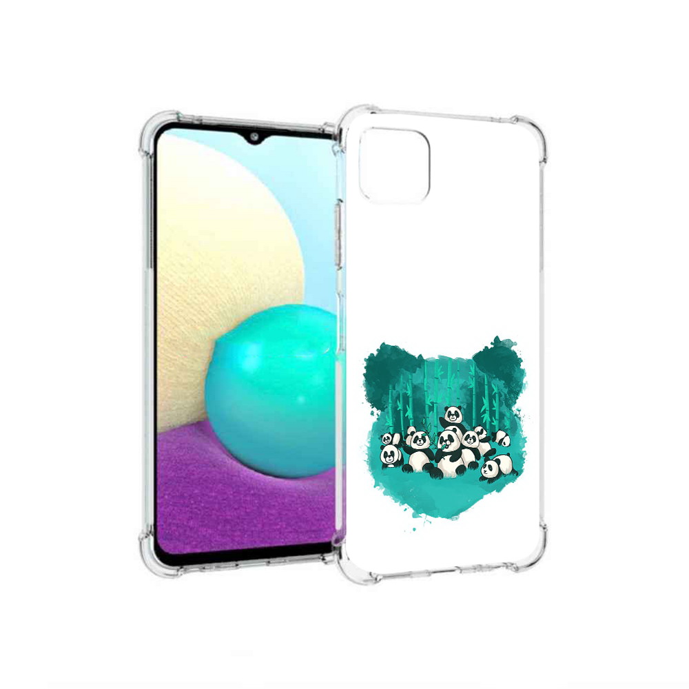 Чехол MyPads Tocco для Samsung Galaxy A22 нарисованные панды