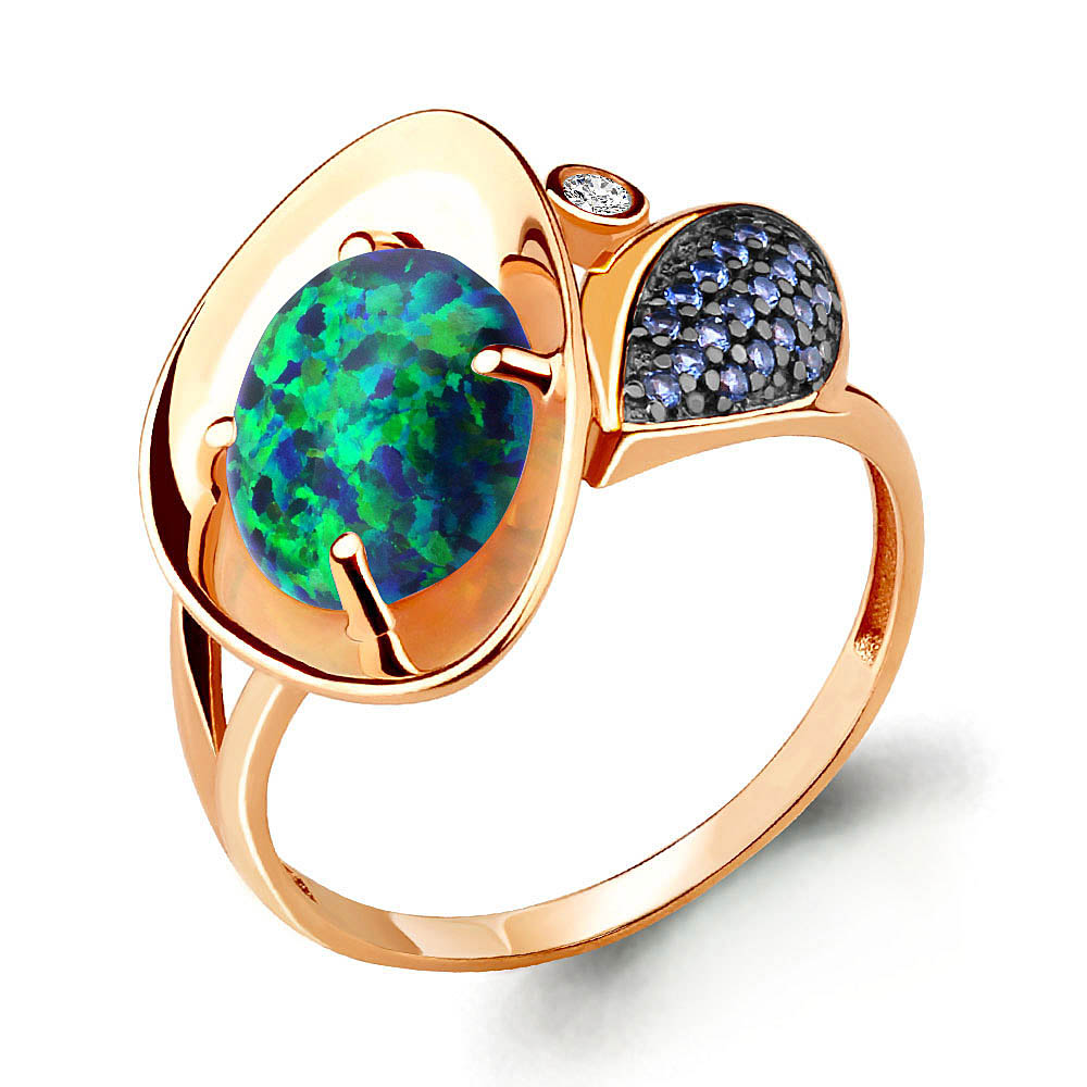 

Кольцо из серебра р.  AQUAMARINE 6599396Б_925_з, 6599396Б_925_з
