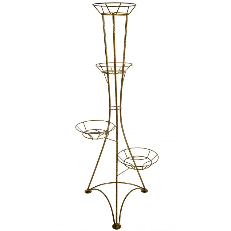 фото Подставка для цветов напольная сады аурики классика металлическая на 4 горшка h=119 см