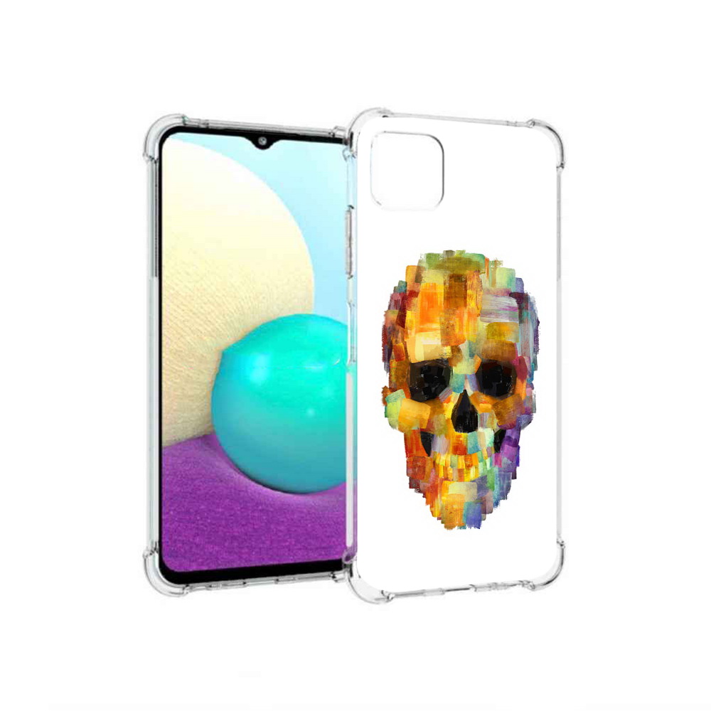 

Чехол MyPads Tocco для Samsung Galaxy A22 нарисованный череп, Прозрачный, Tocco