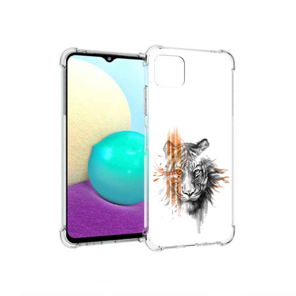 Чехол MyPads Tocco для Samsung Galaxy A22 огненный тигр