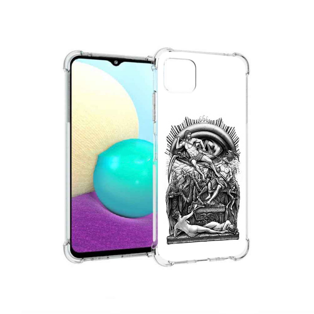 

Чехол MyPads Tocco для Samsung Galaxy A22 оракул черно белый, Прозрачный, Tocco