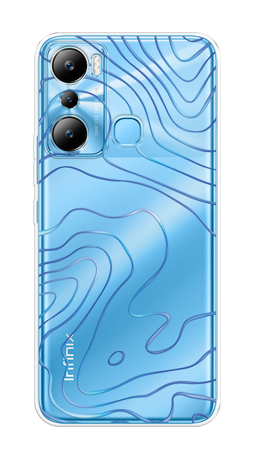 

Чехол на Infinix HOT 20i "Blue lines", Прозрачный;синий, 3102950-1