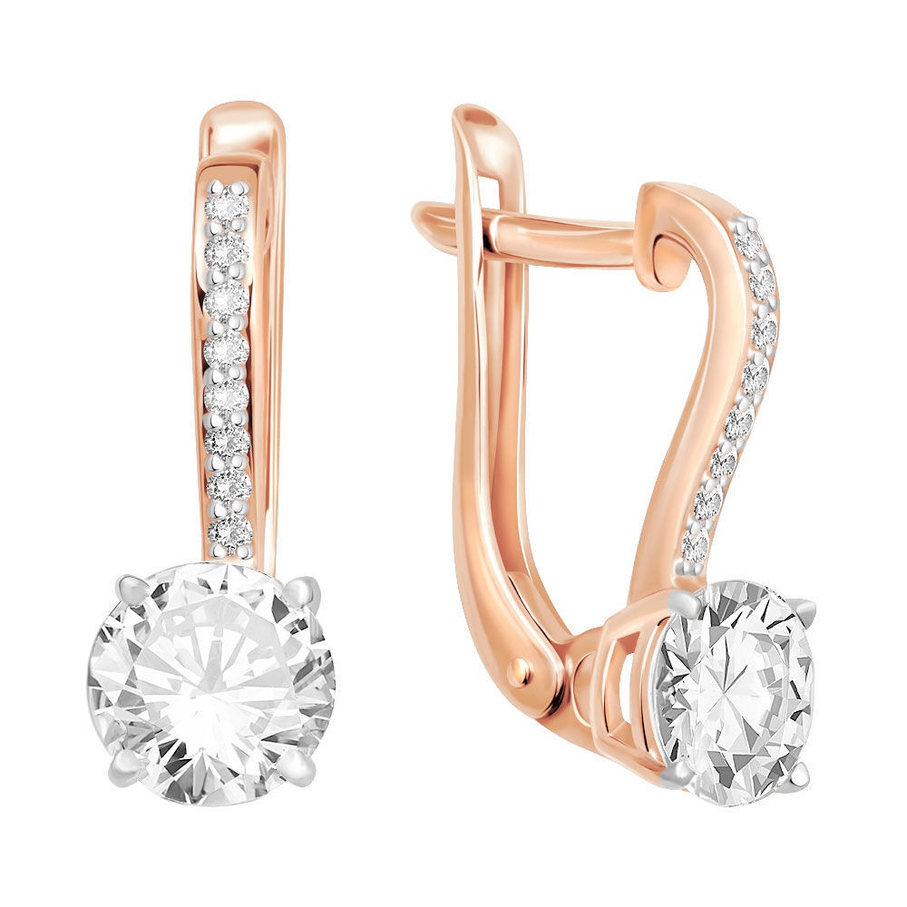 

Серьги из серебра 585Gold 702005134, фианит, 702005134