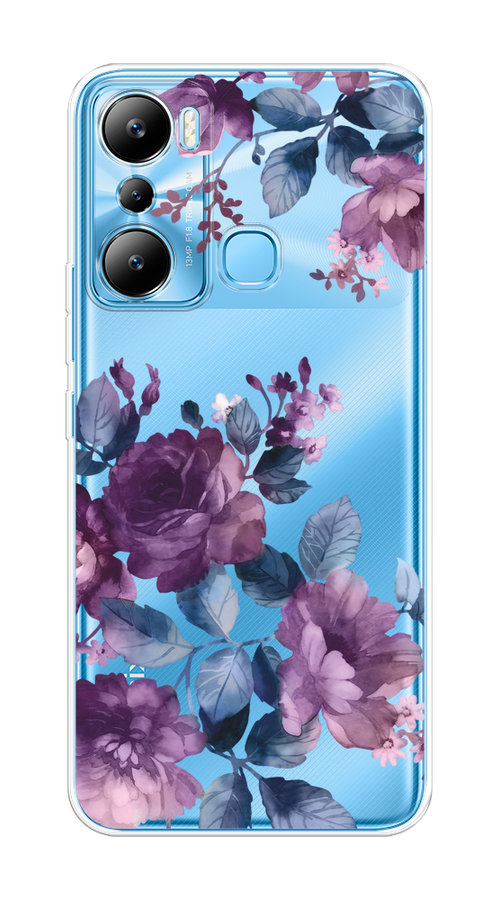 

Чехол на Infinix HOT 20i "Purple Blossoms", Синий;фиолетовый, 3102950-1