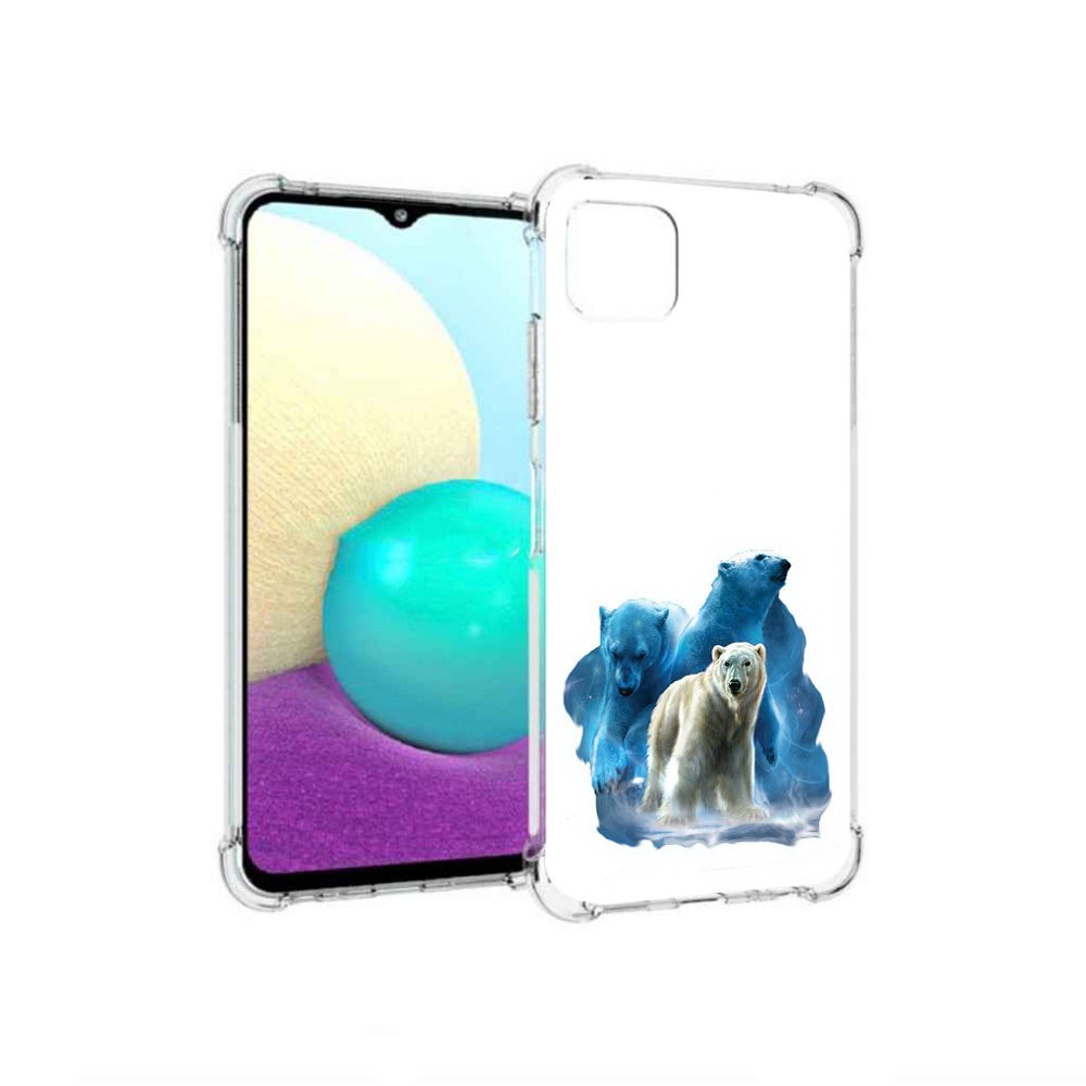 

Чехол MyPads Tocco для Samsung Galaxy A22 полярный медведь, Прозрачный, Tocco