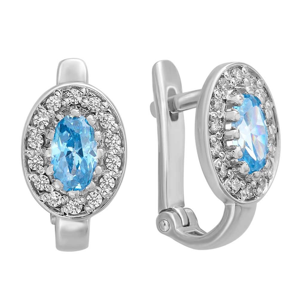 

Серьги из серебра 585Gold 902000138, фианит, 902000138