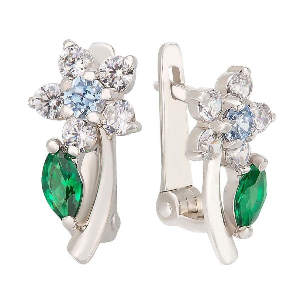 

Серьги из серебра 585Gold 902000125, фианит, 902000125