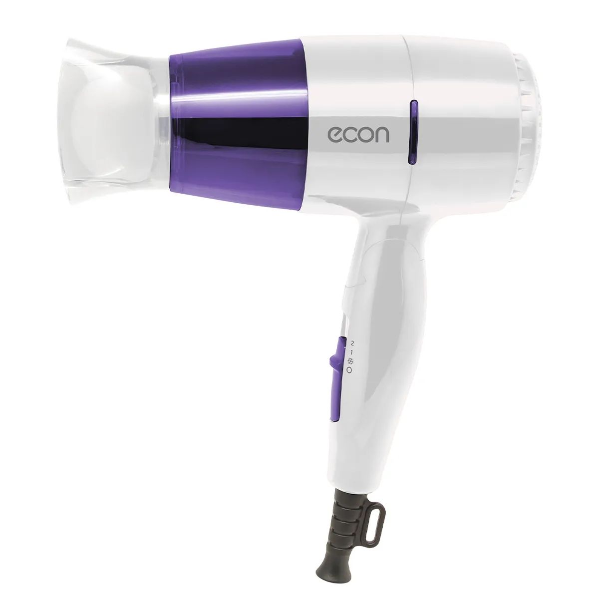 Фен ECON ECO-BH166D 1600 Вт белый, фиолетовый пылесос bosch bwd41720 белый фиолетовый