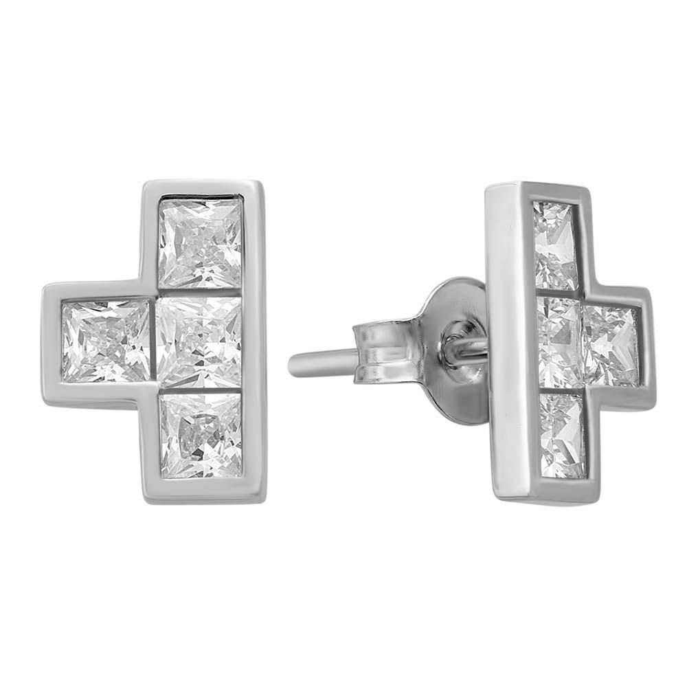 

Серьги из серебра с фианитом 585Gold 702005196, 702005196