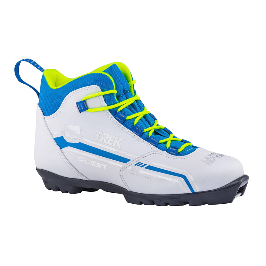 фото Ботинки лыжные nnn trek quest5 белые/лого синий размер ru37 eu38 cm23,5