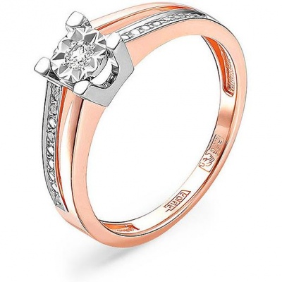 

Кольцо с 19 бриллиантами из красного золота р. 17,5 Kabarovsky 11-01104-1000, 11-01104-1000