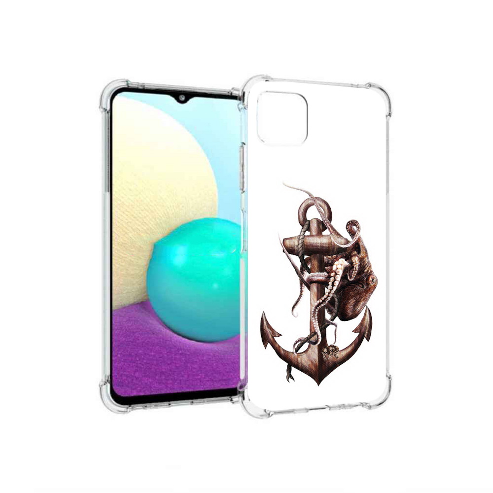 

Чехол MyPads Tocco для Samsung Galaxy A22 ржавый якорь, Прозрачный, Tocco