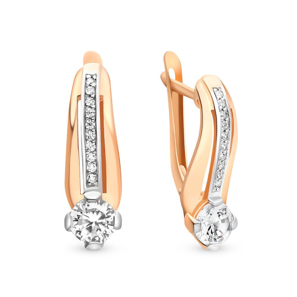 

Серьги из серебра с фианитом 585Gold 702005283, 702005283